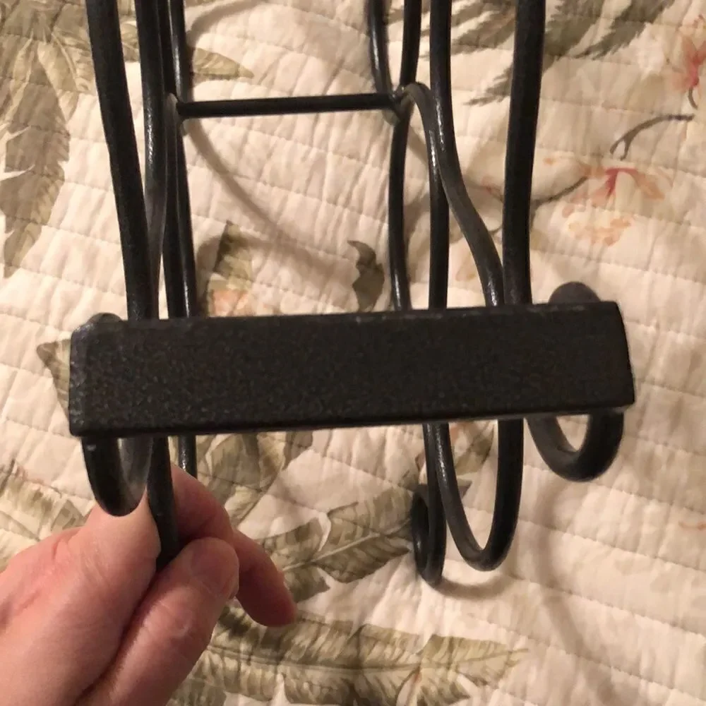 Chrome Black Wine Bottle Holder Rack